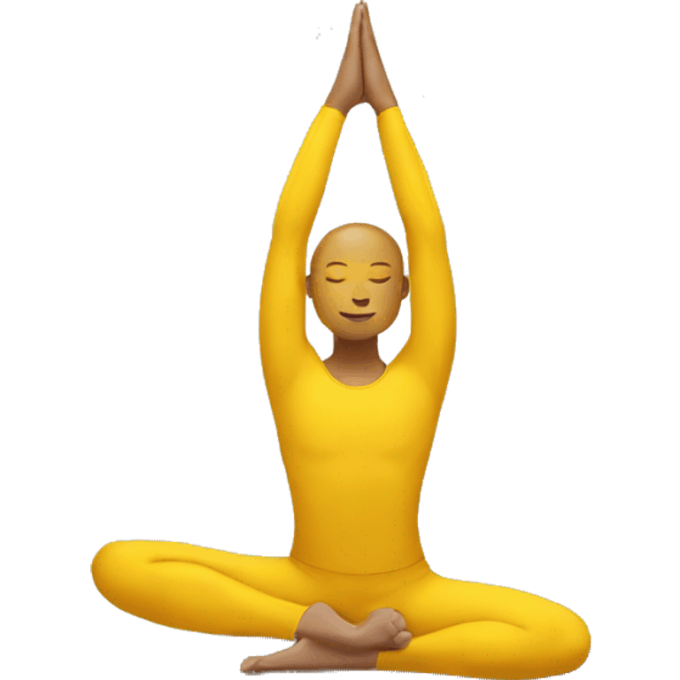 yellow person doing yoga emoji