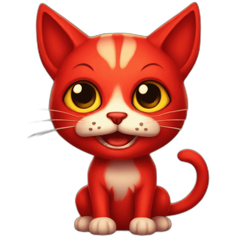 cute red demon-cat emoji