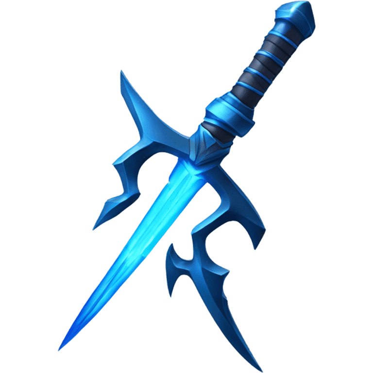 sci-fi multiblade sword-with-blue-ray-blade emoji