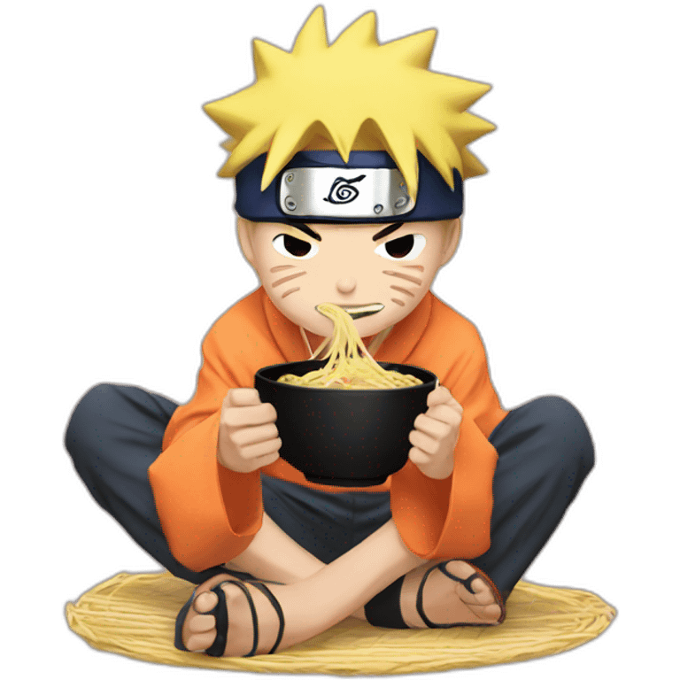 Naruto eating a ramen  emoji