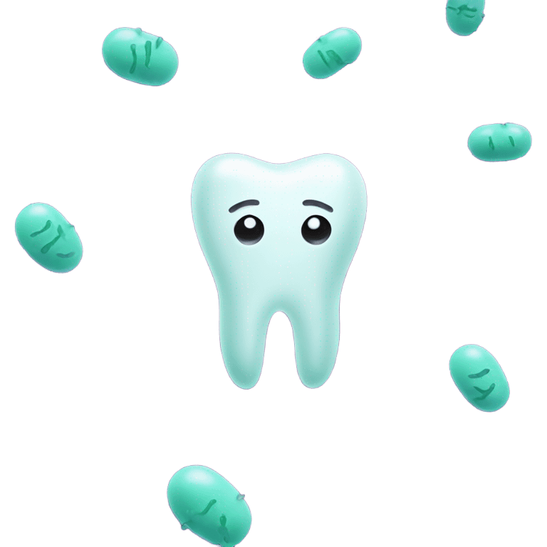 Bacteria on tooth emoji