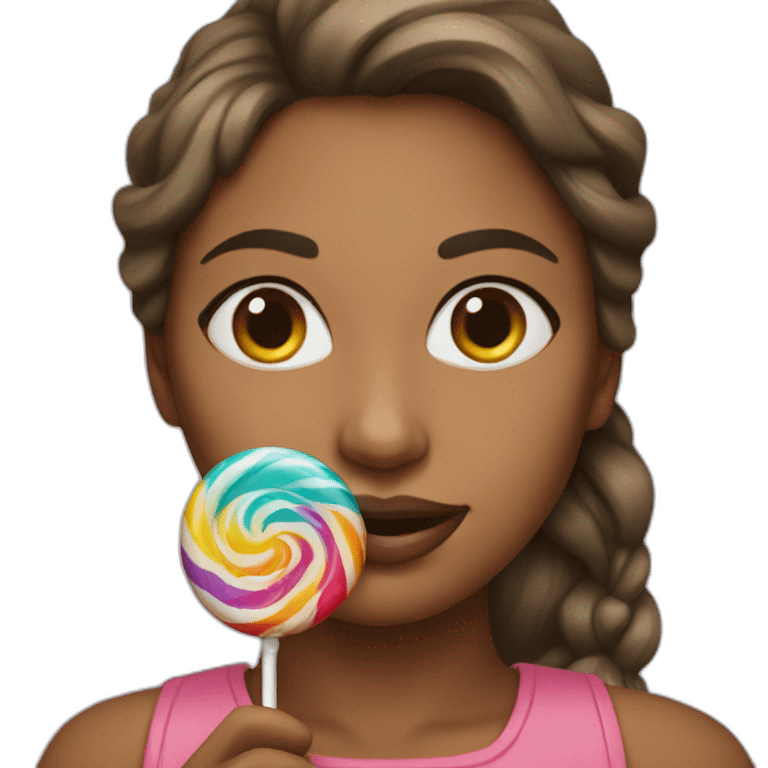 Woman and lollipop emoji