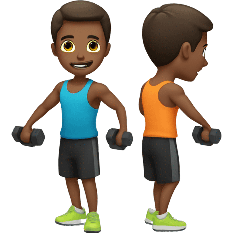 Boy gymming  emoji