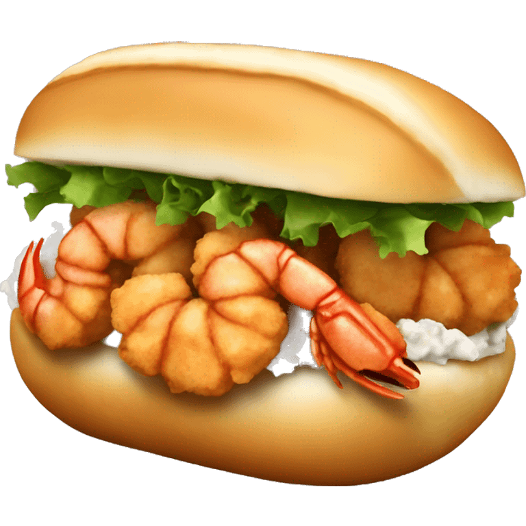 Fried shrimp Po boy emoji