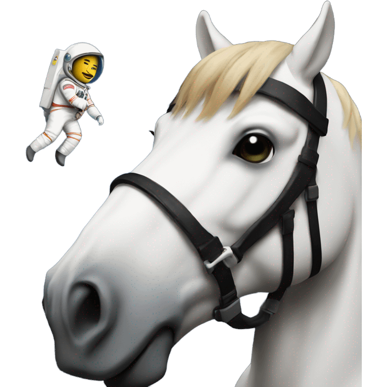 an astronaut in a horse emoji