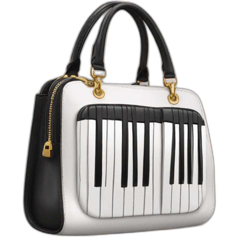 Purse with piano keys emoji