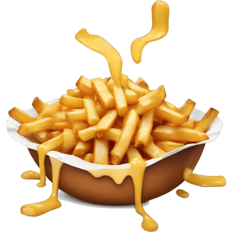 Poutine qui mange une poutine emoji