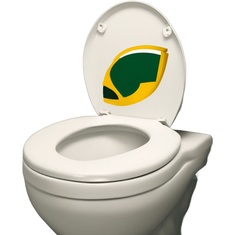 Green bay packers on a toilet emoji