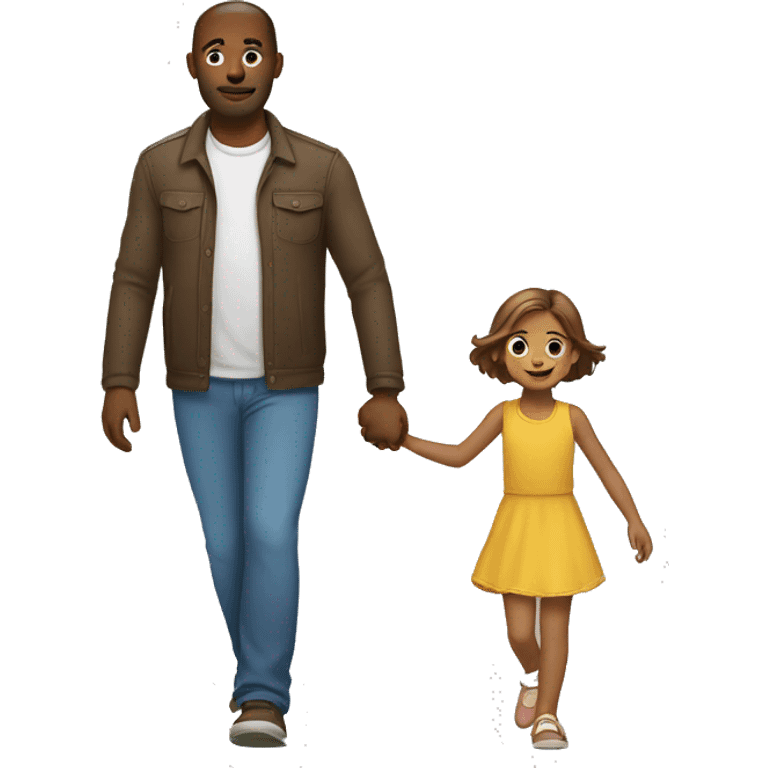 Father hold his daughter's hand emoji