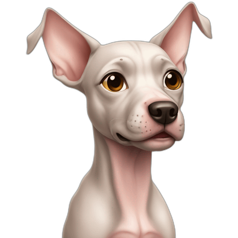 Hairless dog emoji