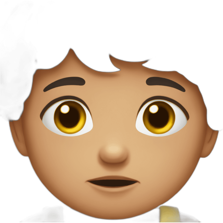 a baby girl, brune, crying because he is hungry emoji