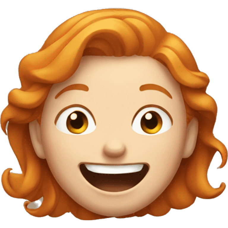 Ginger girl laughing  emoji