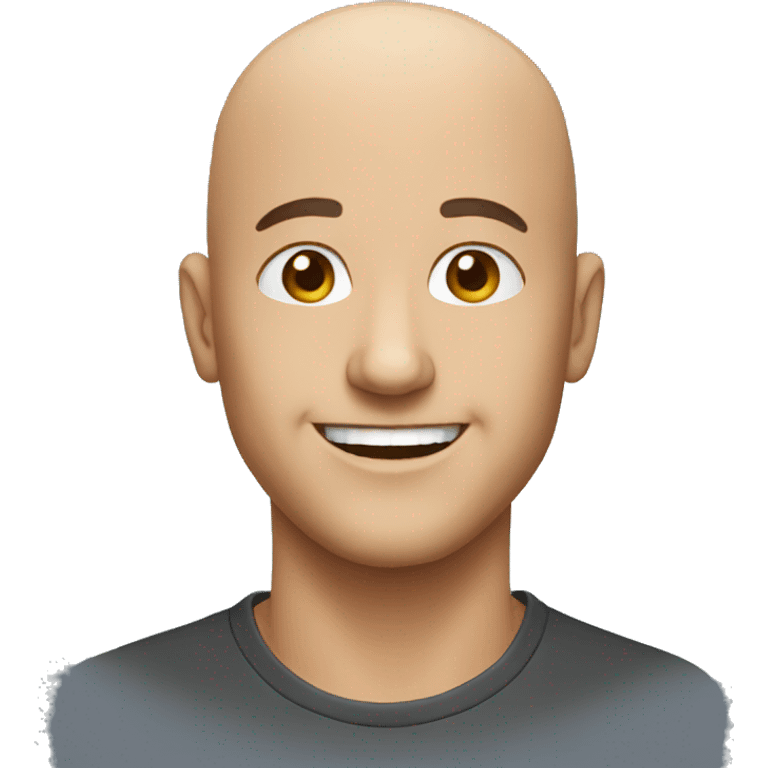 man smiling bald  emoji