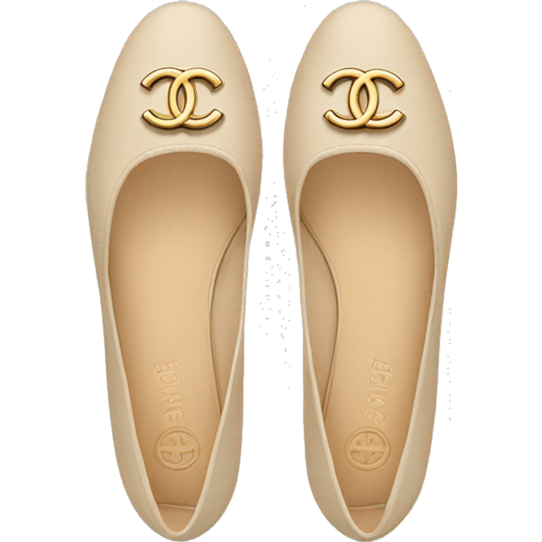 Beige chanel flats emoji