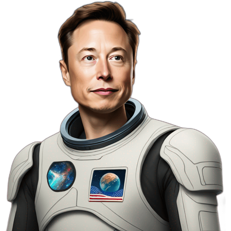 Elon Musk in the space emoji