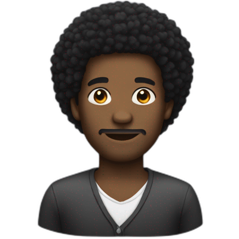 Black men afro emoji