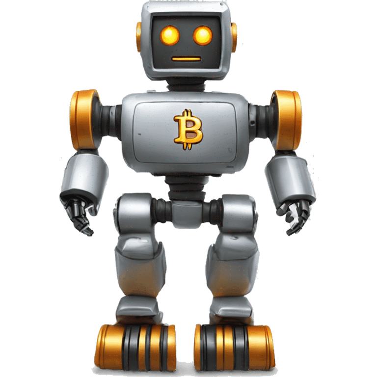 cryptocurency bitcoin robot emoji