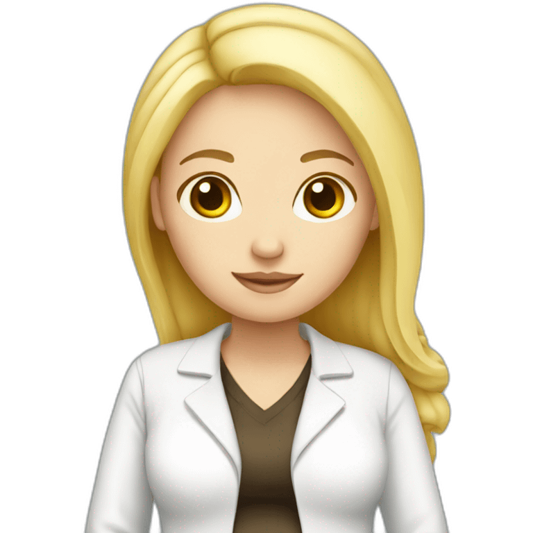 Blond white scientific pregnant emoji