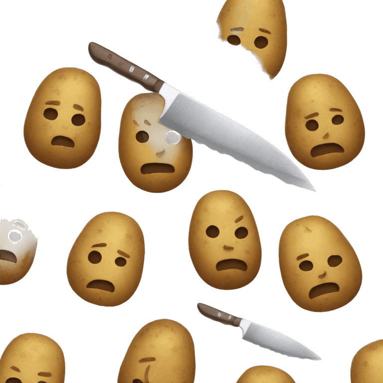 potato holding a knife  emoji