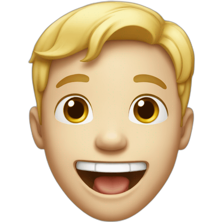 laughing white kid emoji