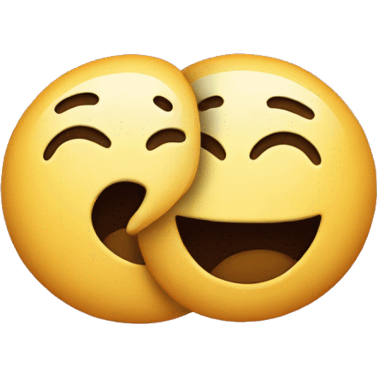 Two emojis kissing emoji