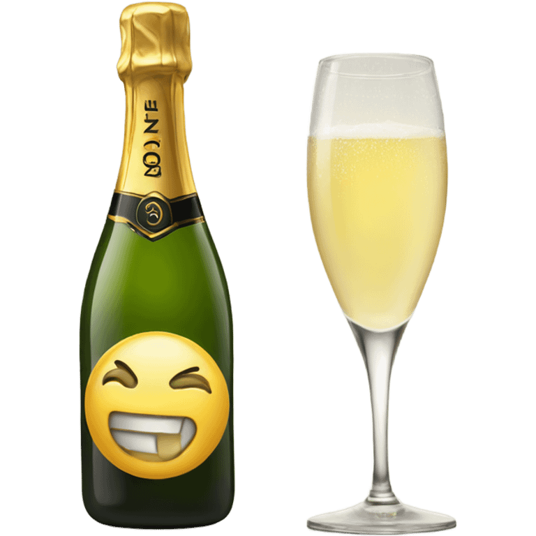 Emoji with Prosecco glass emoji