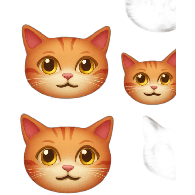 Red cat face emoji