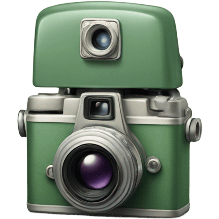 Sage green vintage camera emoji