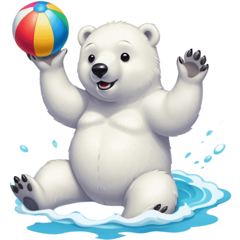 Polar bear hitting a  emoji