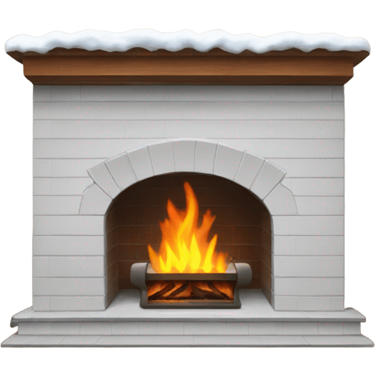 Fireplace and snow  emoji