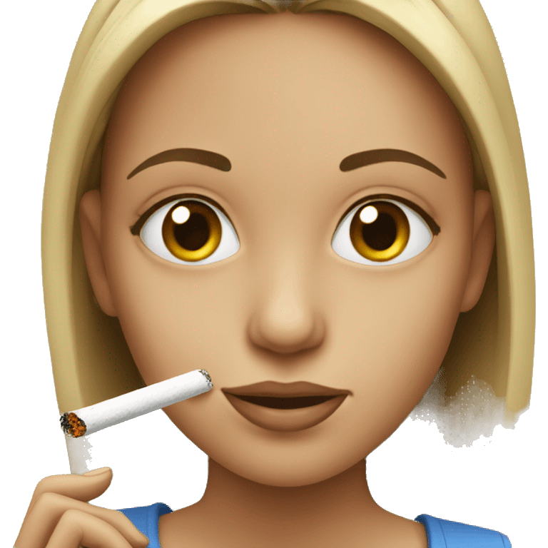 girl  with cigarette emoji