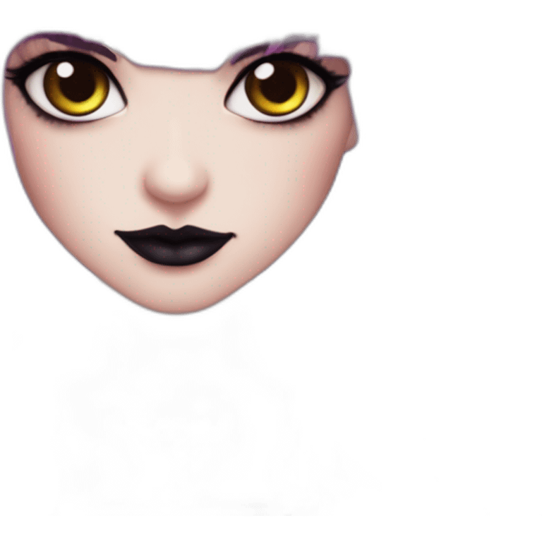 Elissabat-lightpinkskin-with-bangs-long-hair-dark-plumpurple-and-black-vampire-goth-makeup-pinkeyes-romanticgothcloses- emoji