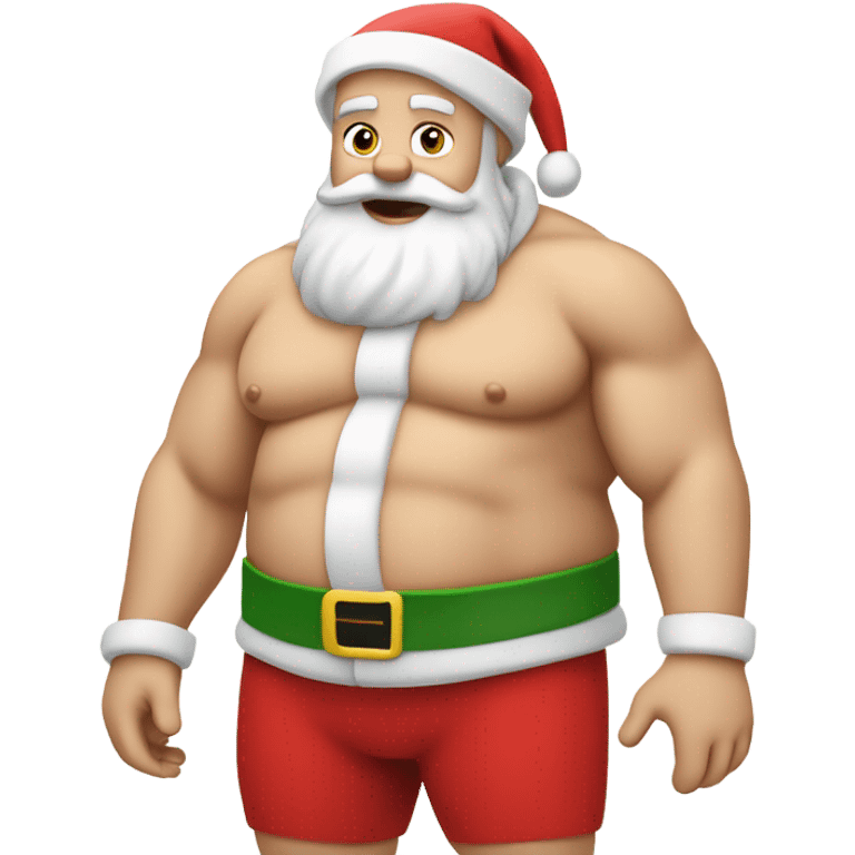 dad bod fat santa going gym emoji