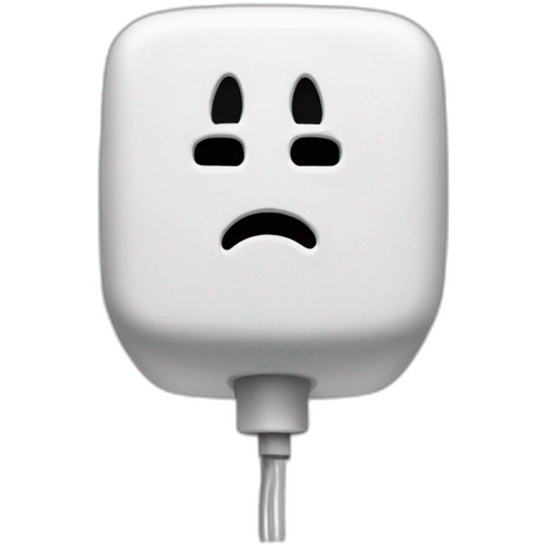 A sad electrical plug emoji