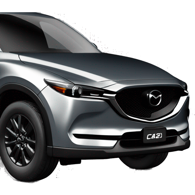 mazda cx5 2024 polymetal grey with black rims frontal close up emoji