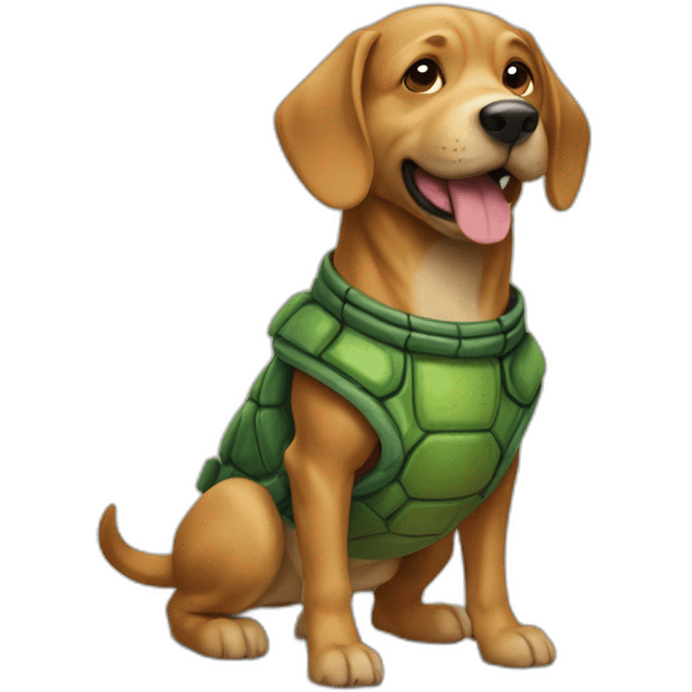 Chien sur tortue emoji