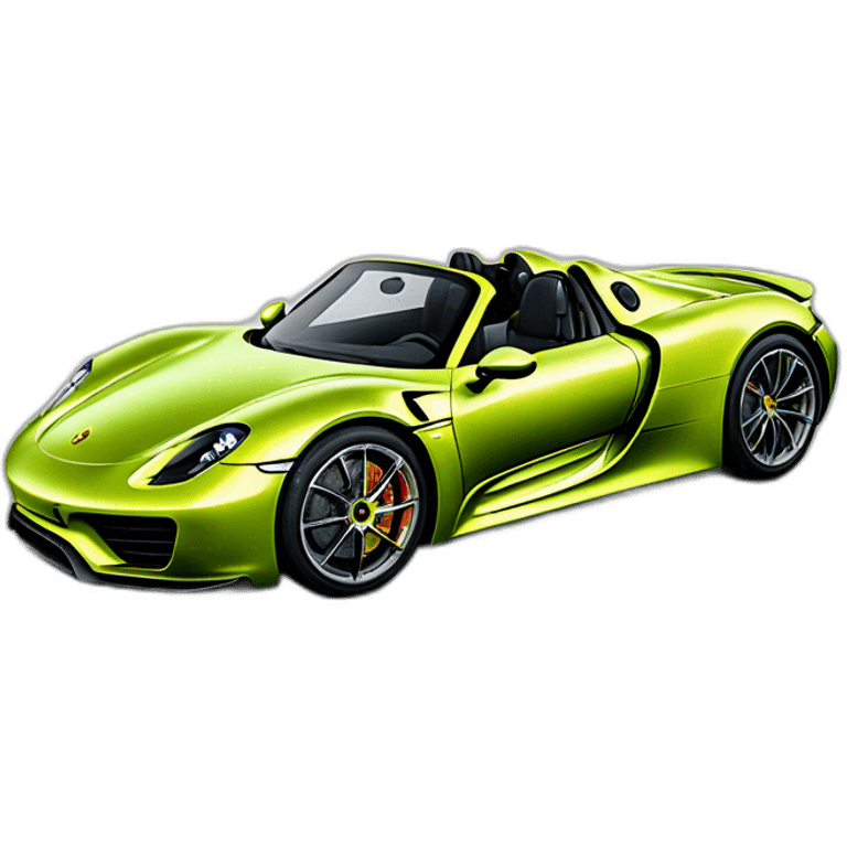 Porsche 918 spider de la face de côté emoji