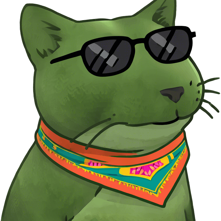 Cat with sunglasses emoji