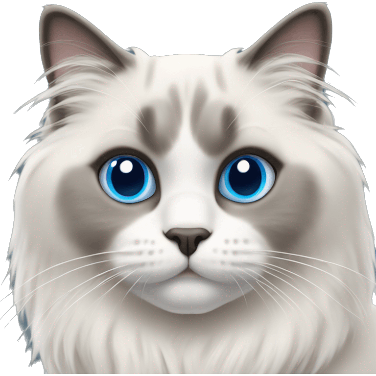 blue point ragdoll kitty emoji