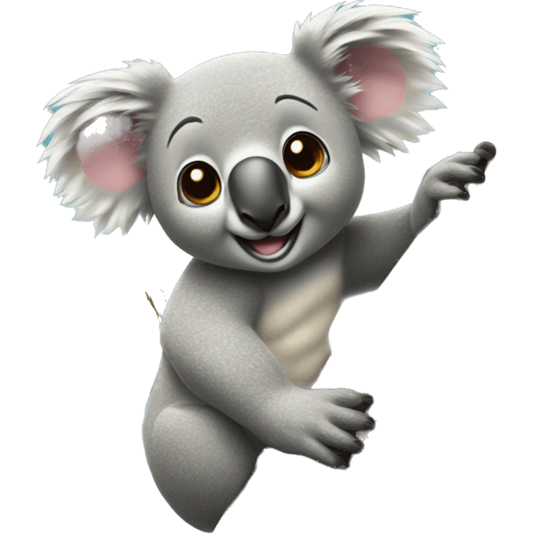 Koala climbing drag racing light tree  emoji