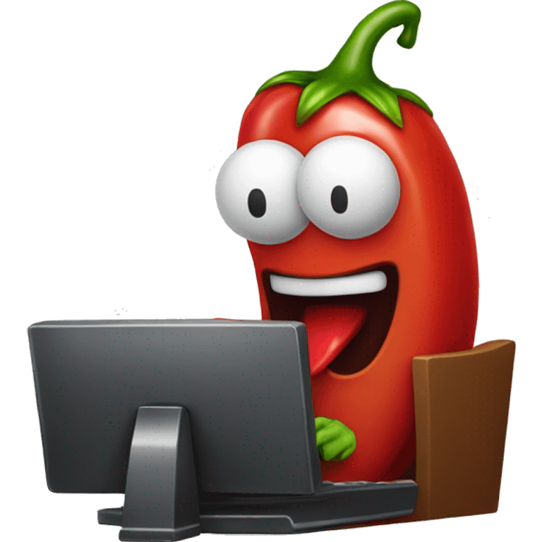 Chili pepper playing video games emoji