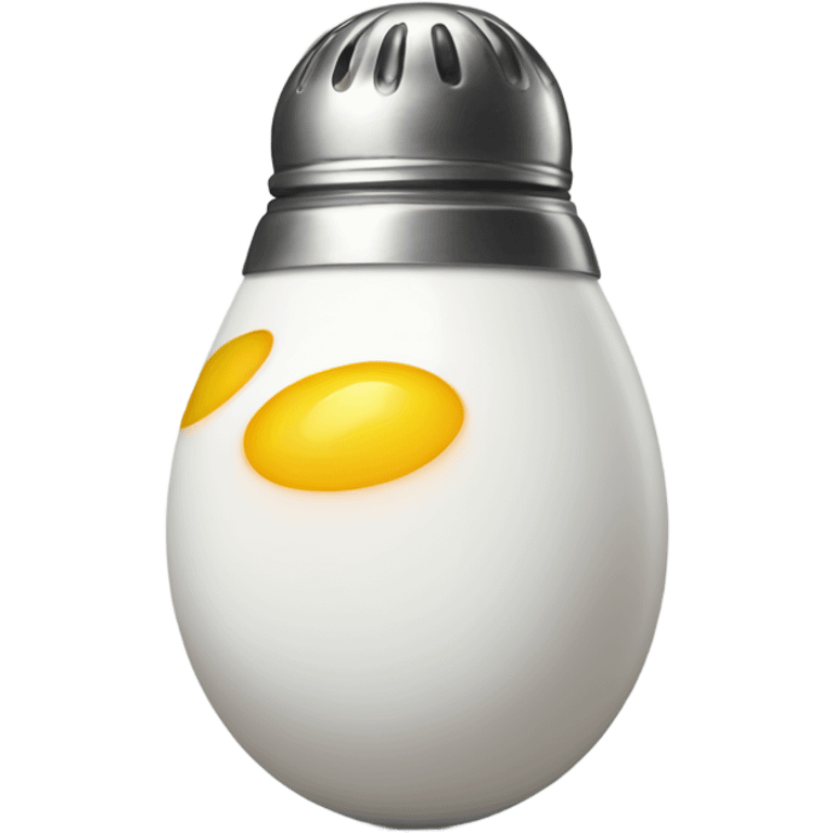 Salt shaker dancing with an egg emoji