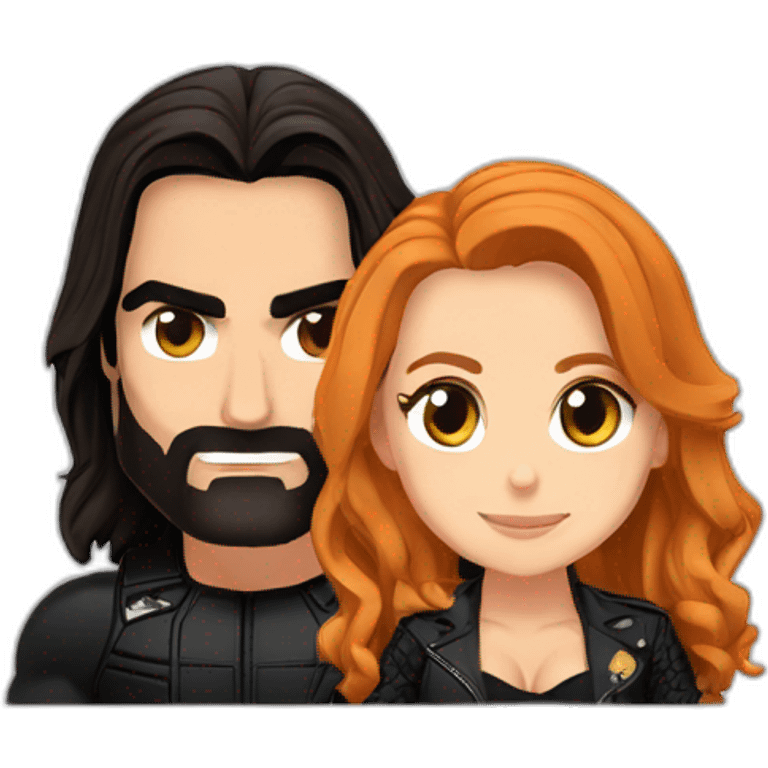 Becky Lynch et Seth Rollins emoji