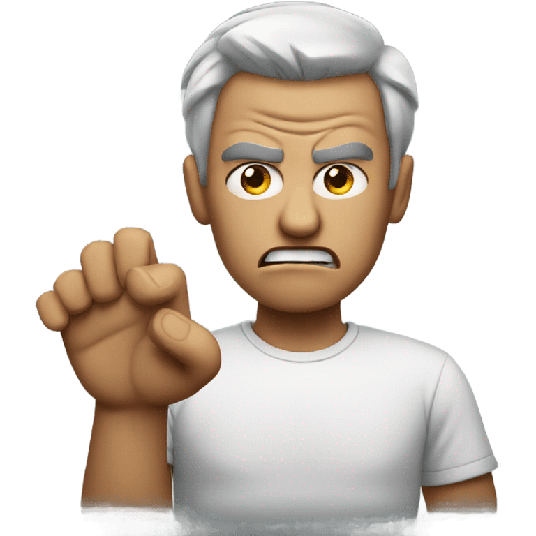 Anger man holding fingers emoji