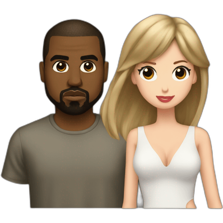 kanye west and taylor swift emoji