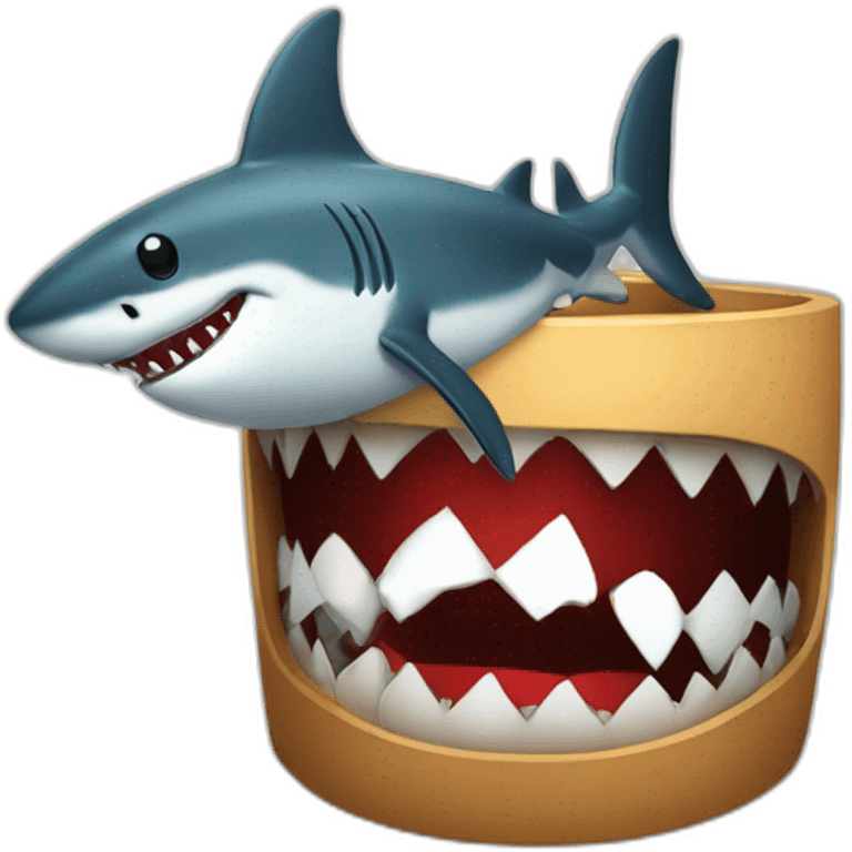 shark and banned icon emoji