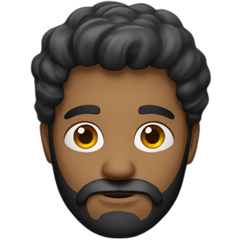 thinking black bearded man emoji