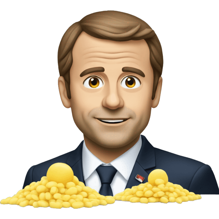 Macron qui mange des pâtes  emoji