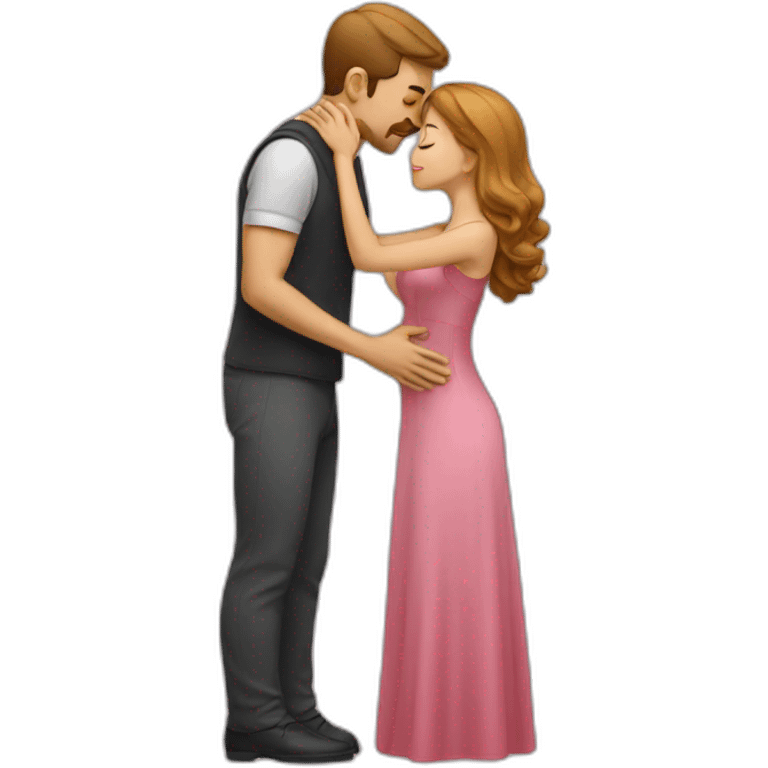 Man kissing women emoji