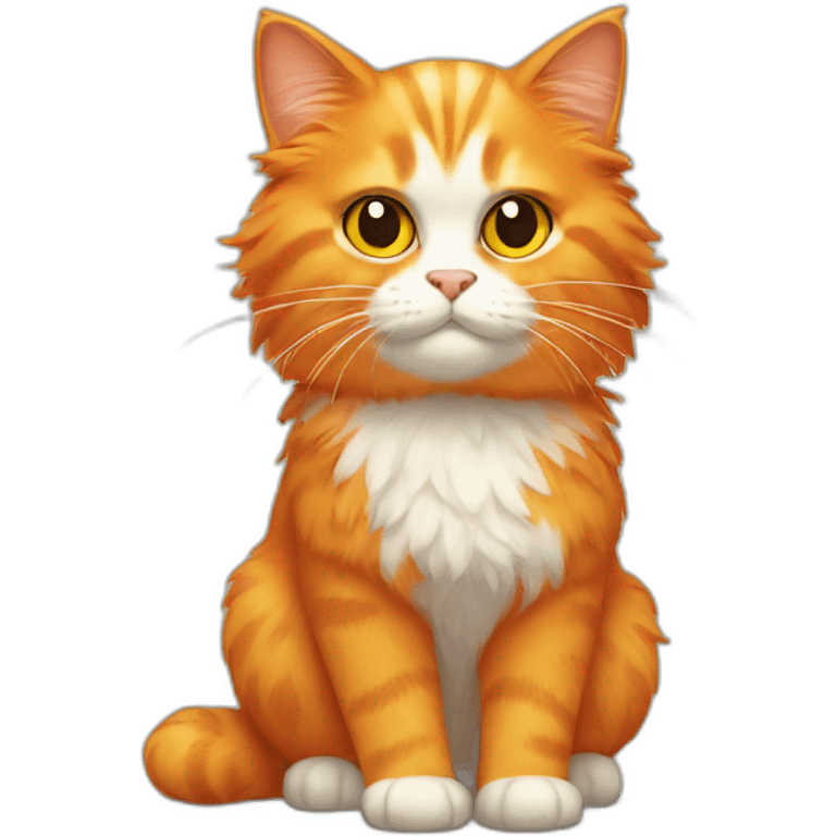 Orange fluffy cat emoji